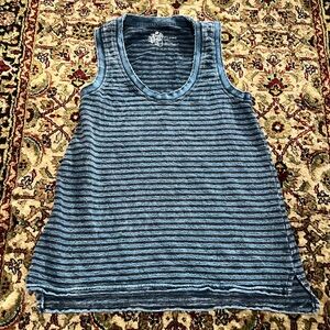Pilcro Vintage Dyed Tank Top Blue and Black Size Small